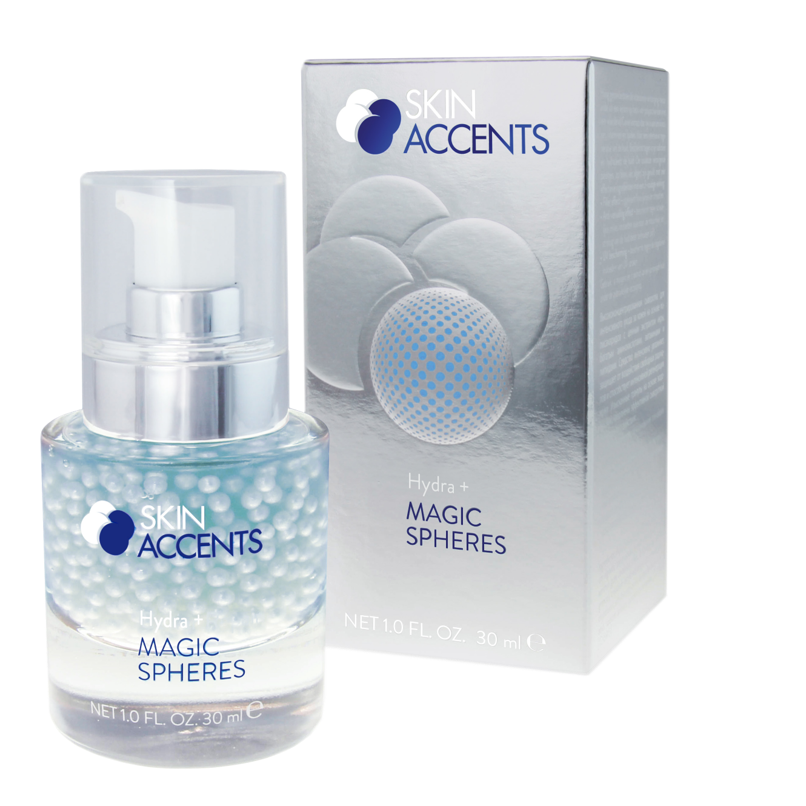 INSPIRA:COSMETICS Skin Accents Magic Spheres HYDRA+ – intensives Feuchtigkeits- und Anti-Pollution Serum, 30ml, Pumpspender und Umkarton