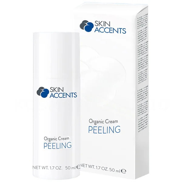 INSPIRA:COSMETICS Skin Accents Organic Cream Peeling – Cremepeeling für glattere, verfeinerte Haut, 50ml, Pumpspender und Umkarton