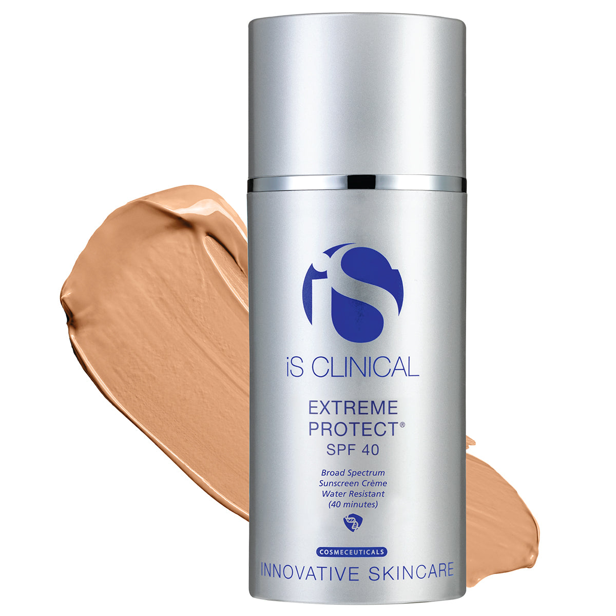 IS CLINICAL Extreme Protect SPF40 PerfecTint bronze – getönter Sonnenschutz, 100g, Pumpspender und Cremetextur