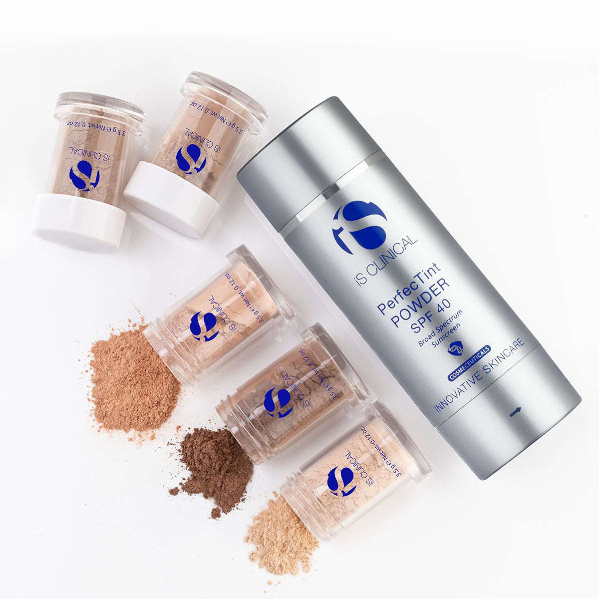 IS CLINICAL PerfecTint Powder SPF40 – 2x3,5g, 2x3,5g, Spender mit Nachfüllungen alle Farben