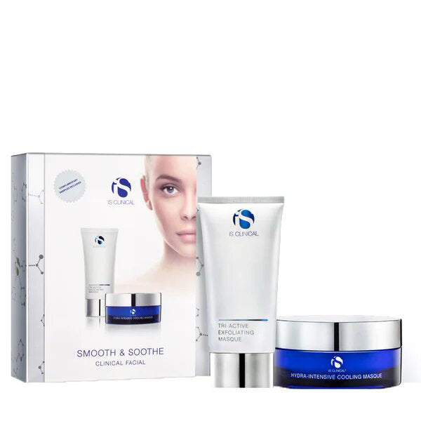IS CLINICAL Smooth & Soothe – Peeling- & Feuchtigkeitsmasken, 1Stk, Umkarton und Einzelprodukte