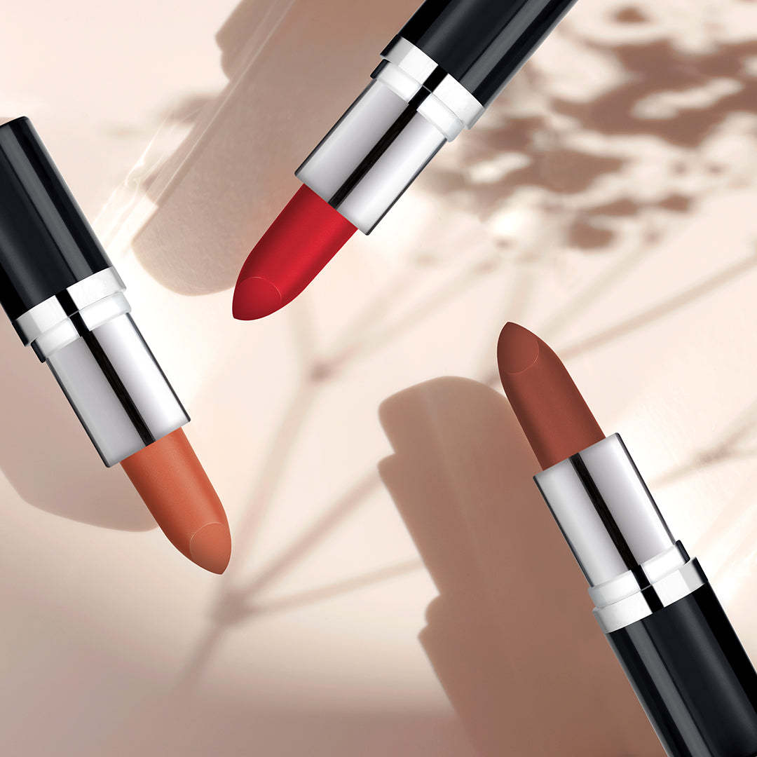 JEAN D'ARCEL 3D Lipstick shiny – femme fatal, 4g, Fashion,Colorful,Lipsticks,Sun,Shadows,From,Flowers,On,Beige,Background