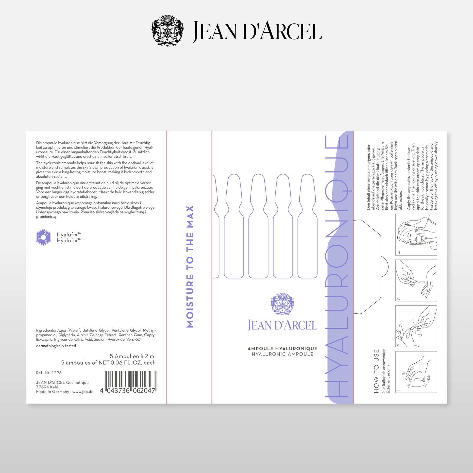 JEAN D'ARCEL ampoule hyaluronique | hyaluronique ampoule, 5x2ml, Faltschachtel