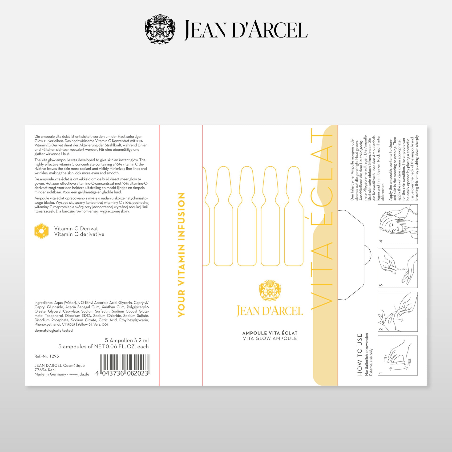 JEAN D'ARCEL ampoule vita éclat | vita glow ampoule – Glow-Ampullen, 5x2ml, Faltschachtel