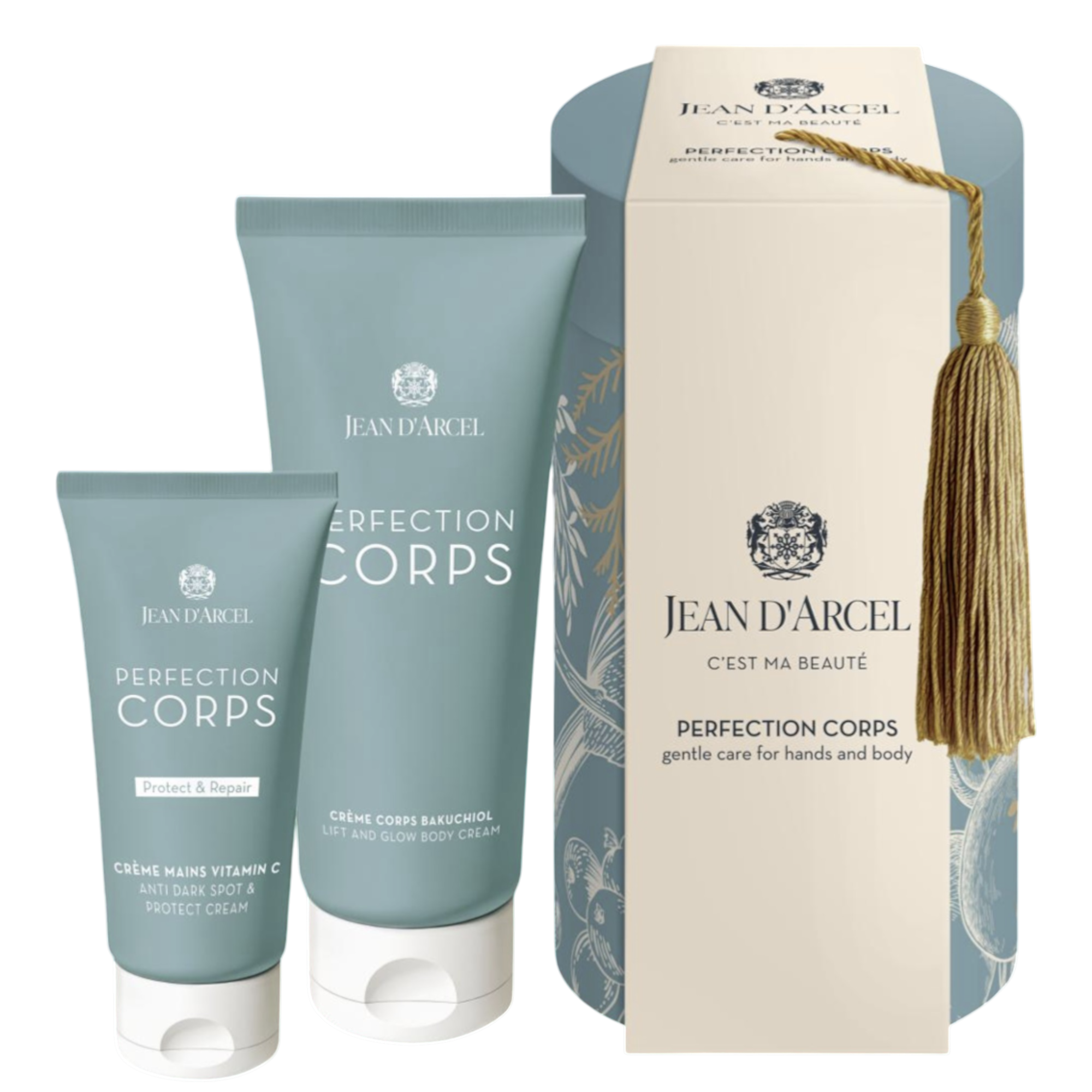 JEAN D'ARCEL Geschenkset PERFECTION CORPS, 30ml+100ml, Handcreme Körpercreme Geschenkkarton