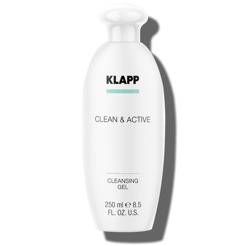 KLAPP Clean & Active Cleansing Gel – Reinigungsgel für Misch- & ölige Haut, 250ml