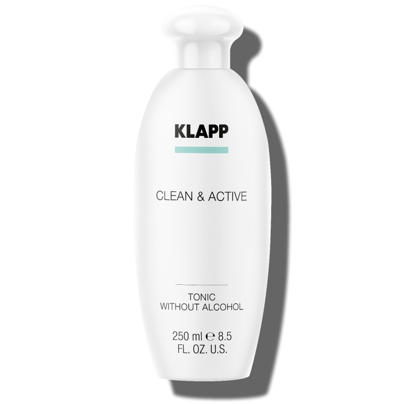 KLAPP Clean & Active Tonic without Alcohol  – Sanftes Gesichtswasser, 250ml