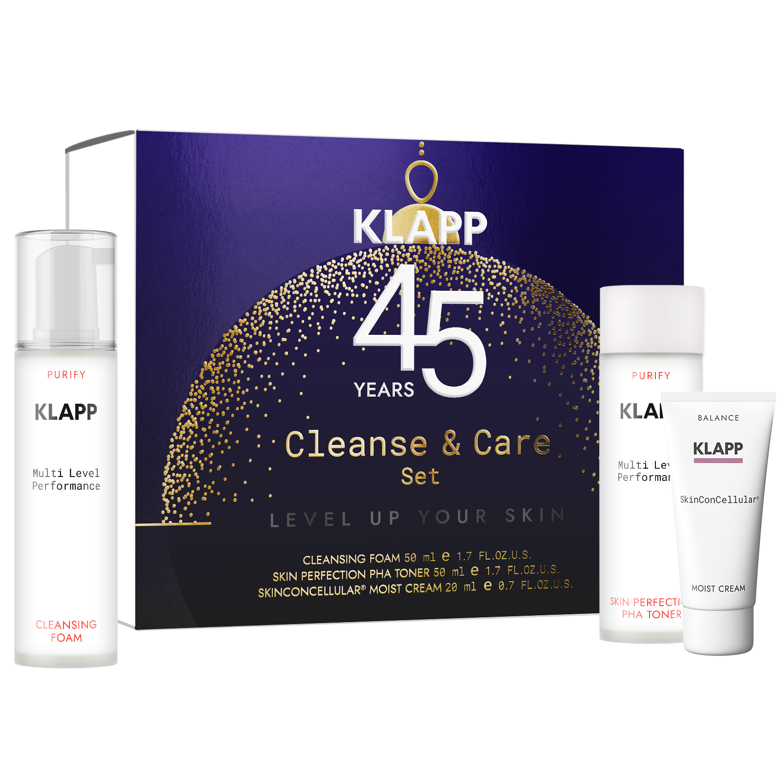 KLAPP Cleanse & Care Set – Christmas Collection, 1Stk, Einzelprodukte und Geschenkkarton