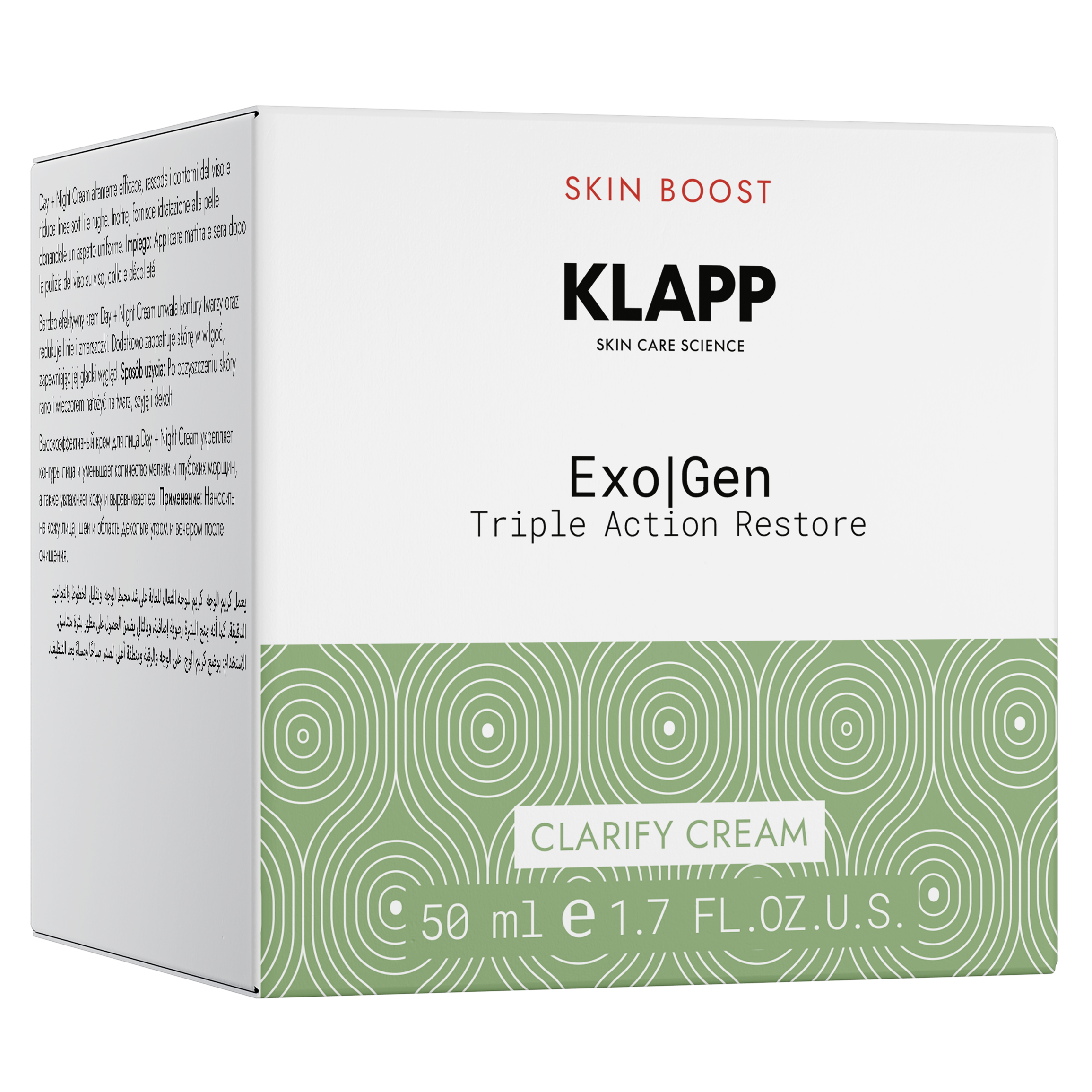 KLAPP Exo|Gen Triple Action Restore Clarify Cream – für unreine Haut, 50ml, Umkarton