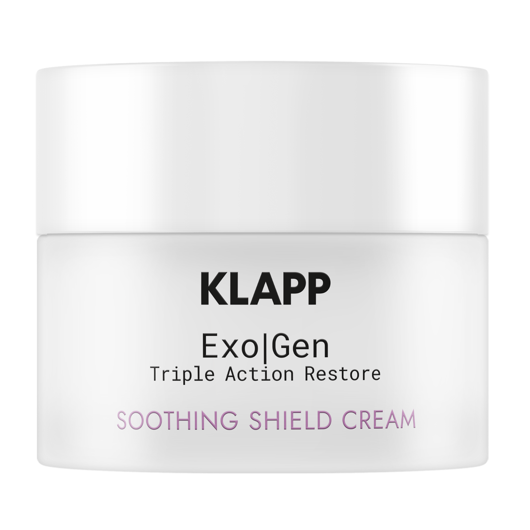 KLAPP Exo|Gen Triple Action Restore Soothing Shield Cream – für sensible Haut, 50ml, Tiegel