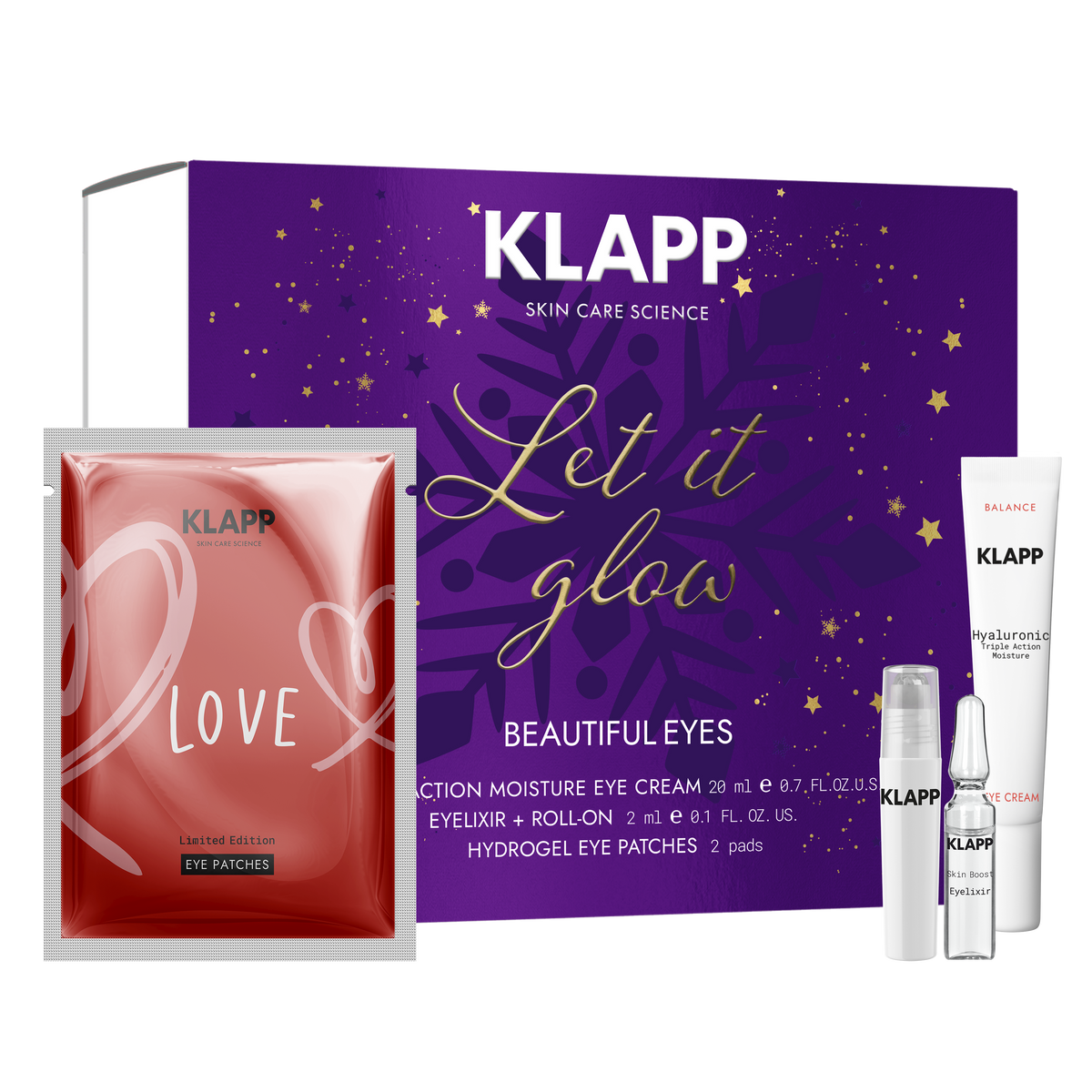 KLAPP Limited XMAS Collection Beautiful Eyes – intensive Augenpflege, -, Geschenkbox und Einzelprodukte