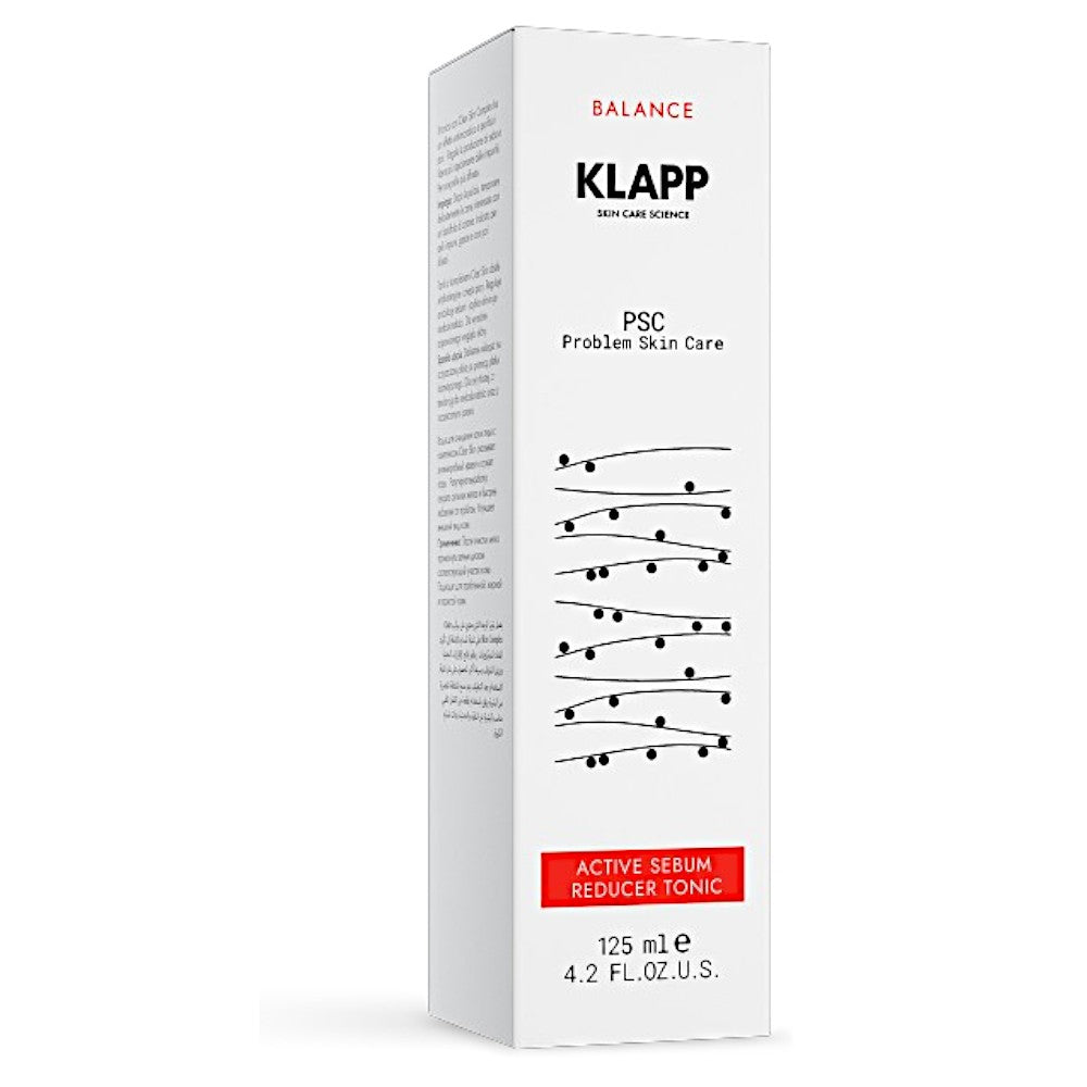 KLAPP Problem Skin Care Active Sebum Reducer Tonic – Klärendes Tonic für fettige Haut, 125ml, Umkarton