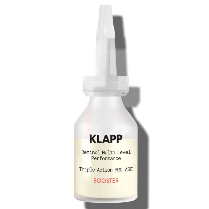 KLAPP RESIST AGING Retinol Triple Action PRO AGE Booster – Anti-Aging-Booster für die Nacht, 15ml, Flasche mit Dosierspitze