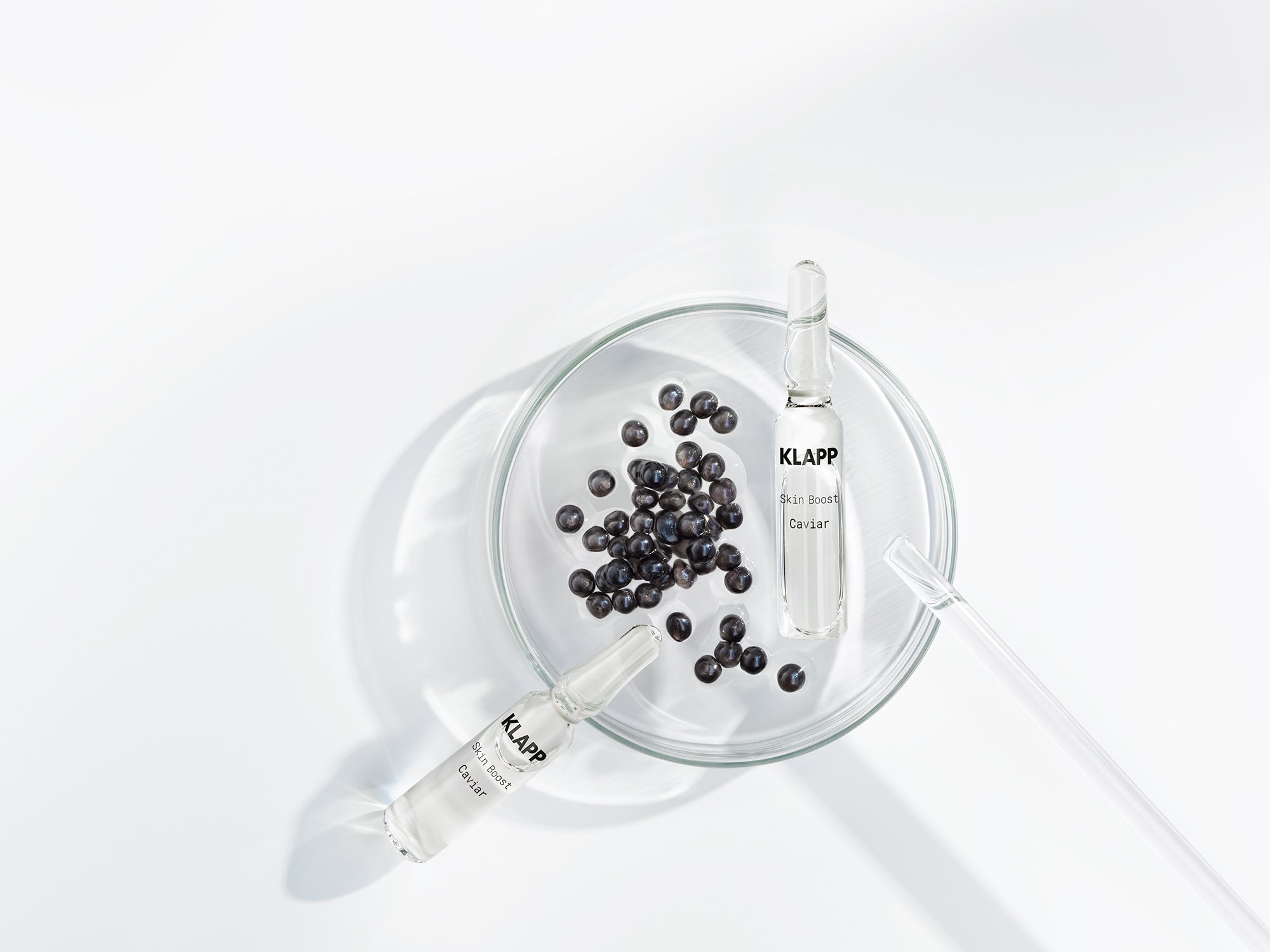KLAPP Skin Boost Caviar Ampoules – für glatte und gepflegte Haut, 5x2ml, Ampullen mit Caviar in Petrischale