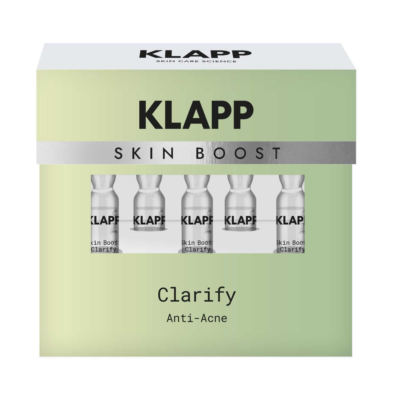 KLAPP Skin Boost Clarify Anti-Acne Ampoules – für unreine Haut, 5x2ml, Umkarton