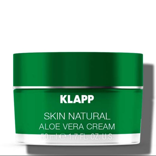 KLAPP Skin Natural Aloe Vera Cream  – Beruhigende Feuchtigkeitspflege, 50ml, Tiegel