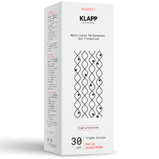 KLAPP Triple Action Facial Sunscreen SPF 30 – Sonnenschutz, 50ml, Umkarton