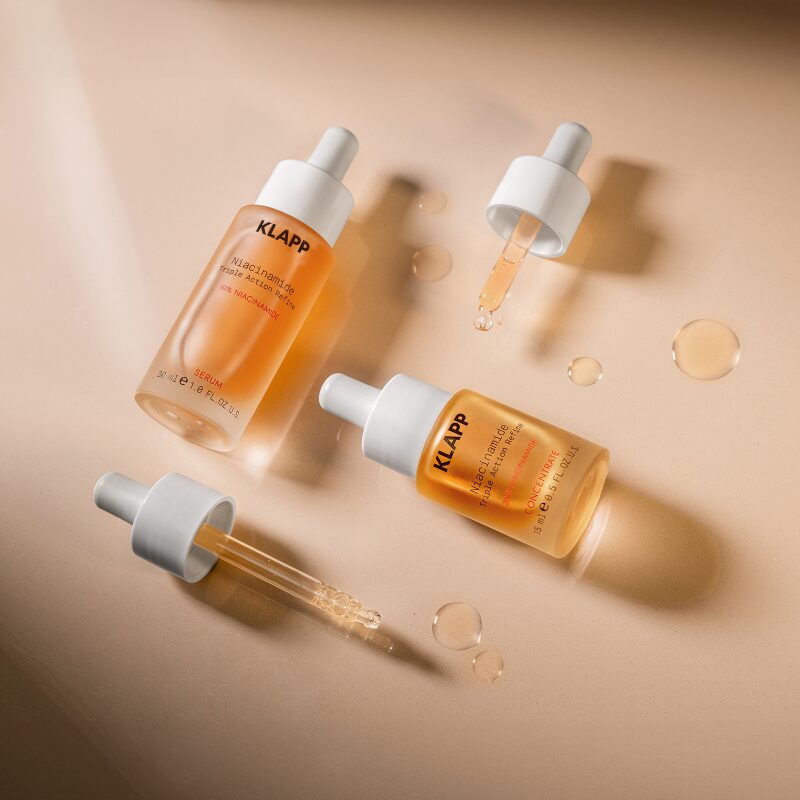 KLAPP Triple Action Refine 20% Niacinamide Concentrate, 15ml, Pipettenflasche offen