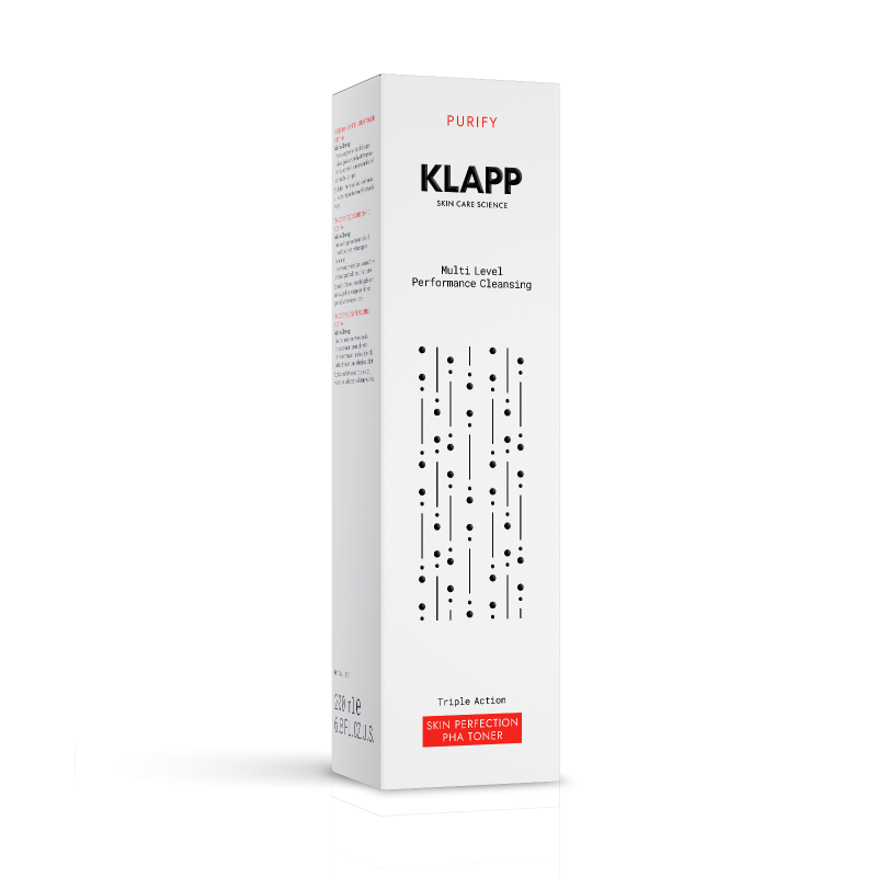 KLAPP Triple Action Skin Perfection PHA Toner – Sanft peelender Gesichtstoner, 200ml, Umkarton