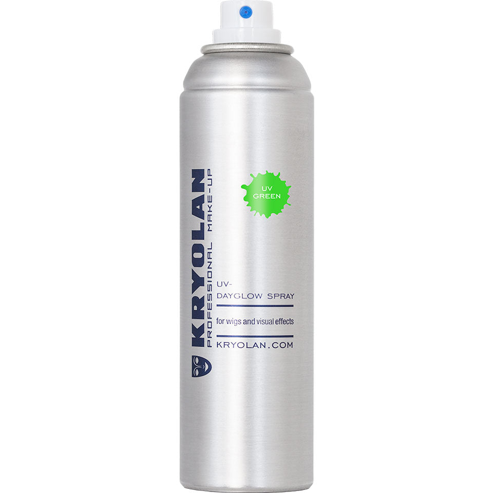 KLAPP UV-Dayglow Spray green – für Haare und Perücken mit UV-Effekt, 150ml, offen
