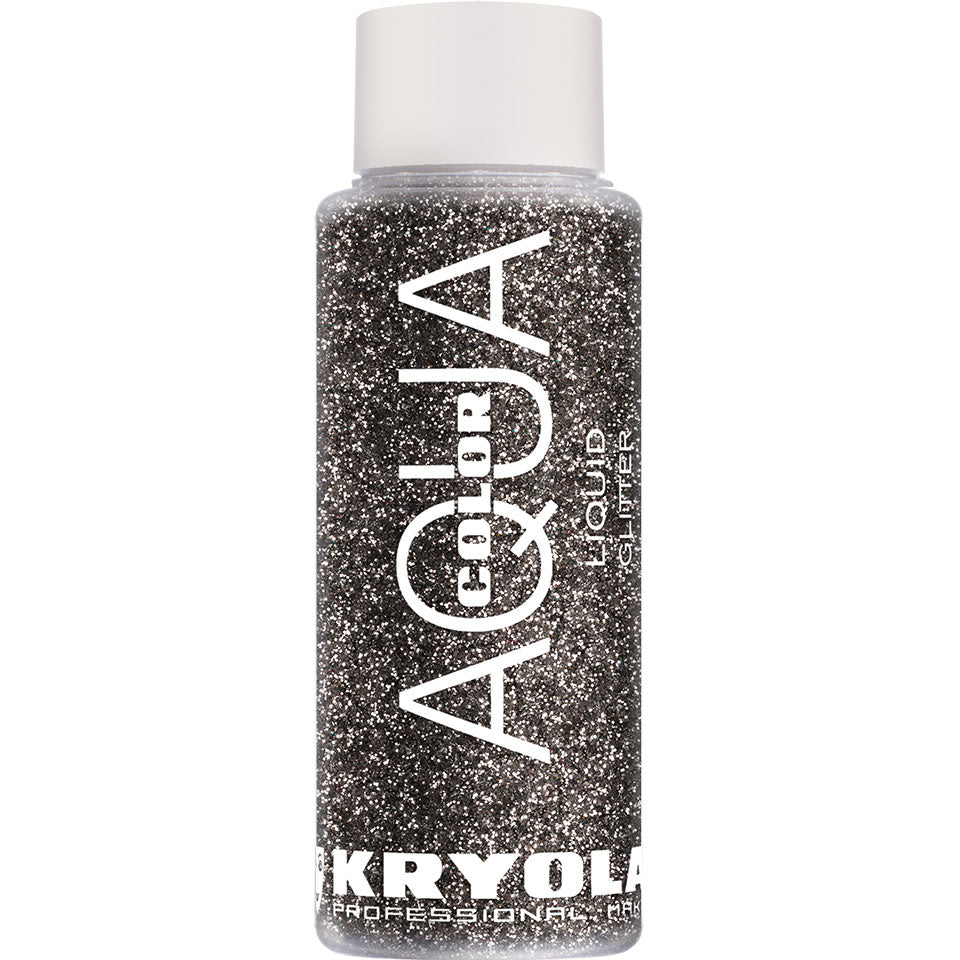 KRYOLAN Aquacolor Liquid Glitter silver – flüssiger Glitter für Gesicht & Körper, 30ml, Flasche