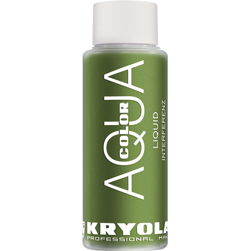 KRYOLAN Aquacolor Liquid Interferenz light green G – flüssiges Perlglanz-Make-up, 30ml, Flasche
