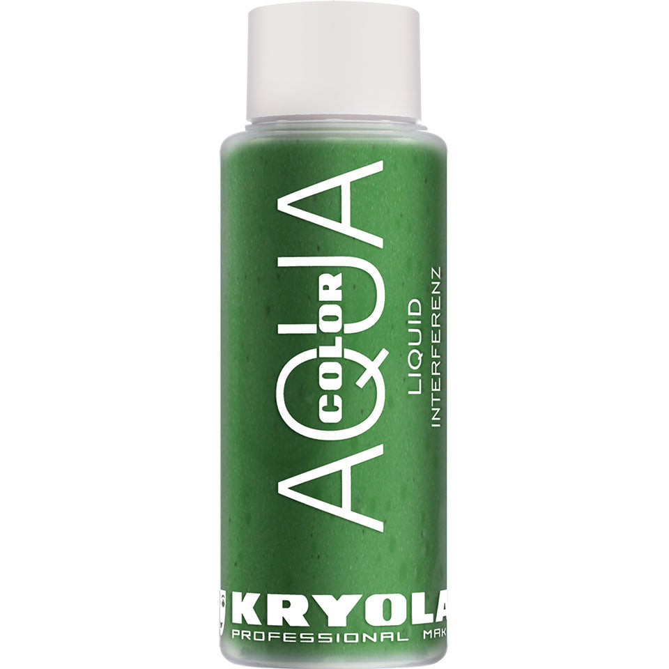 KRYOLAN Aquacolor Liquid Interferenz pearl green G – flüssiges Perlglanz-Make-up, 30ml, Flasche