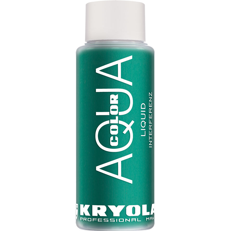 KRYOLAN Aquacolor Liquid Interferenz turquoise G – flüssiges Perlglanz-Make-up, 30ml, Flasche
