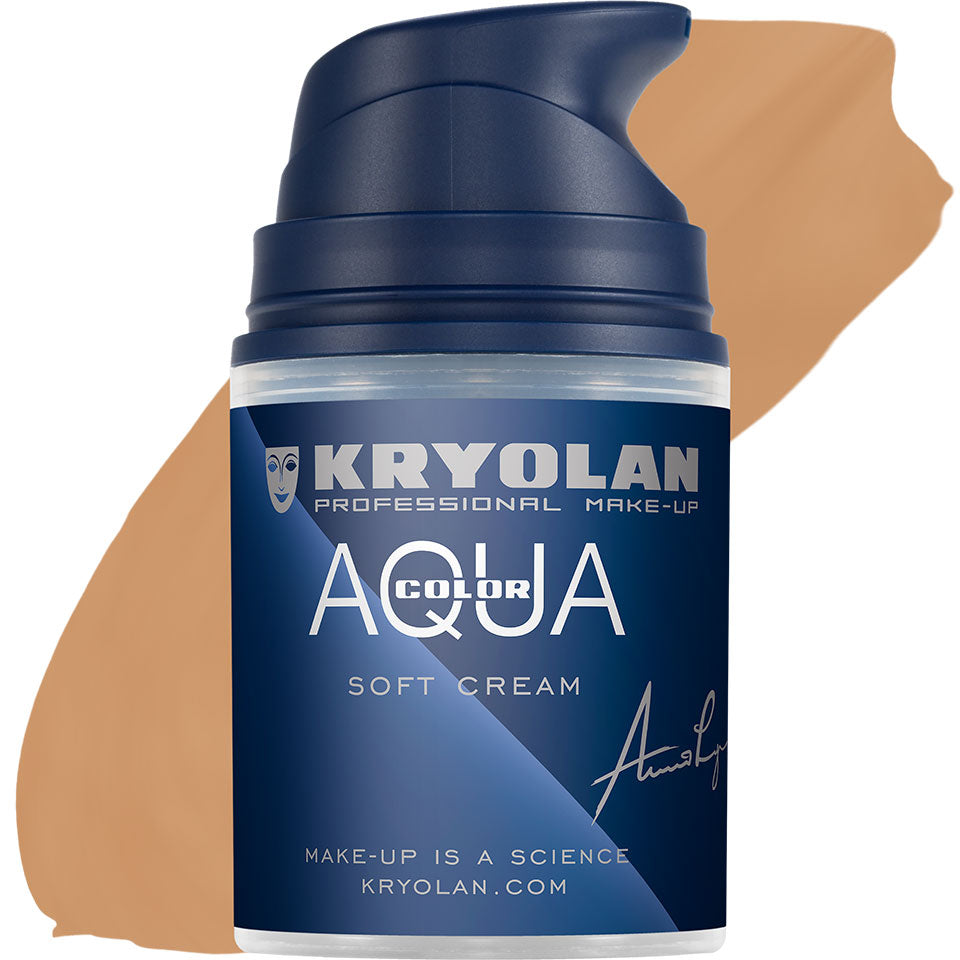 KRYOLAN Aquacolor Soft Cream 6W – Liquid Face & Bodypaint, 50ml, Pumpspender