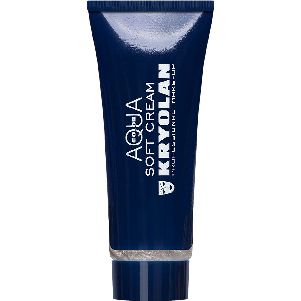 KRYOLAN Aquacolor Soft Cream silver – Liquid Face & Bodypaint, 25ml, Tube