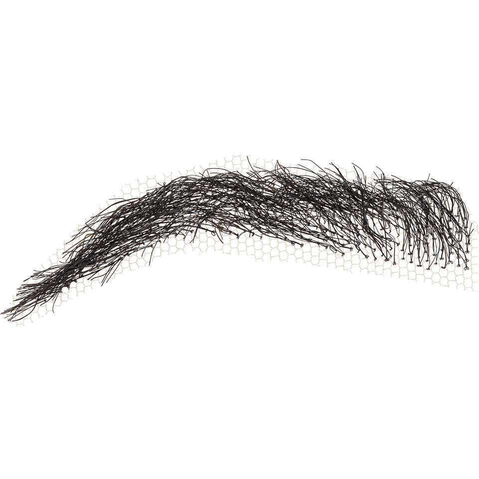 KRYOLAN Augenbrauen # 1 black – Natürlich wirkende Kunstbrauen aus Tüll, 1Paar