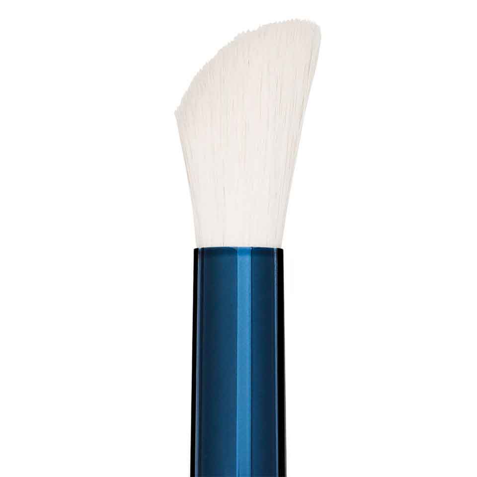 KRYOLAN Blue Master Angled Blending Brush, 1stk, Detailansicht Pinselkopf