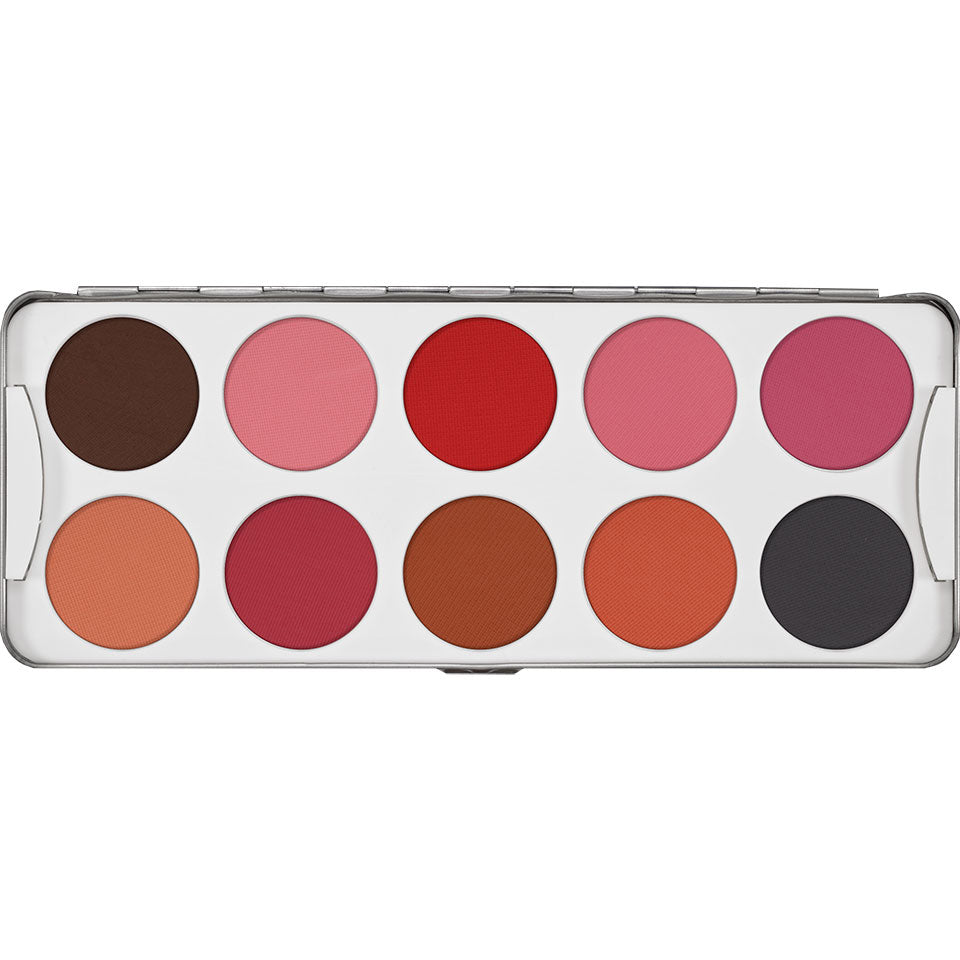 KRYOLAN Blusher Palette 10 Farben – hochpigmentierten Rougefarben, 25g