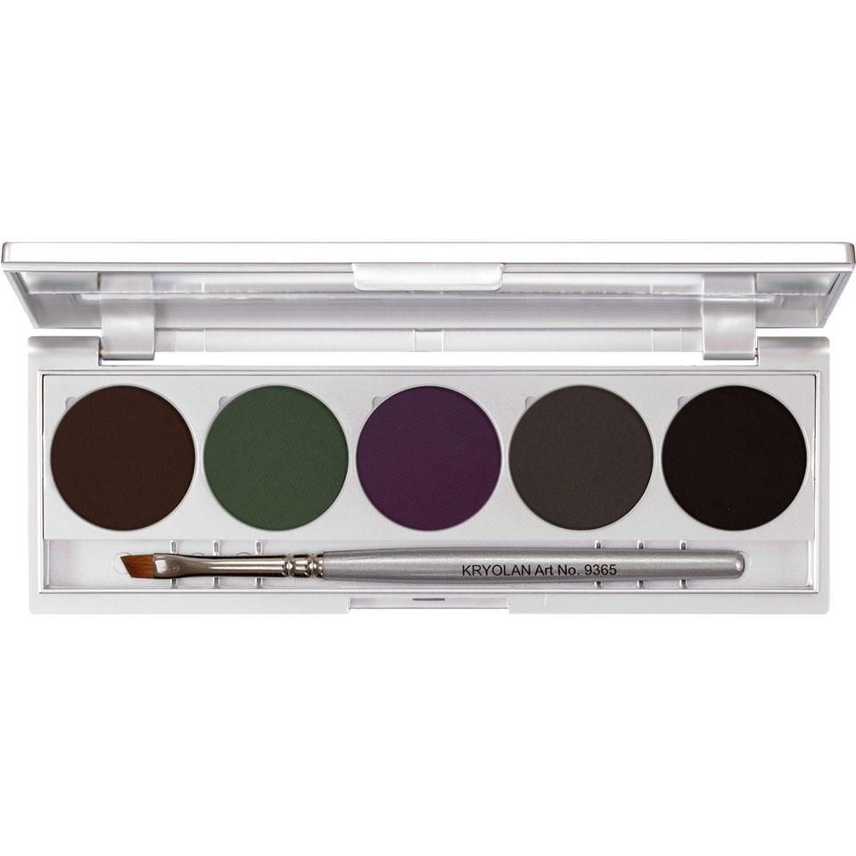 KRYOLAN Cake Eyeliner Set 5 Farben - standart 2, 7,5g, Palette offen