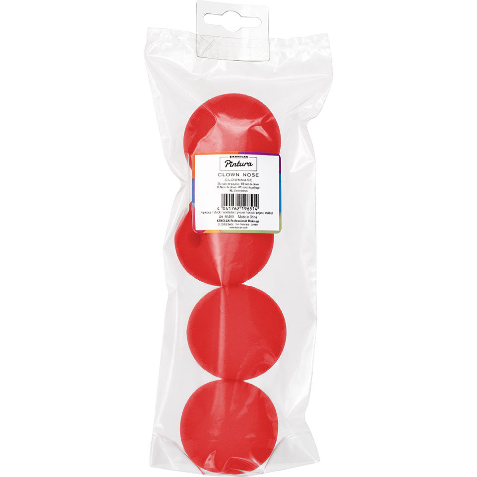 KRYOLAN Clownnase Schaumstoff , 4stück, verpackt