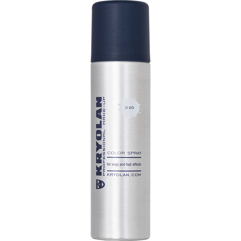 KRYOLAN Color Spray D 20 white – für Haare und Perücken mit hoher Deckkraft, 150ml