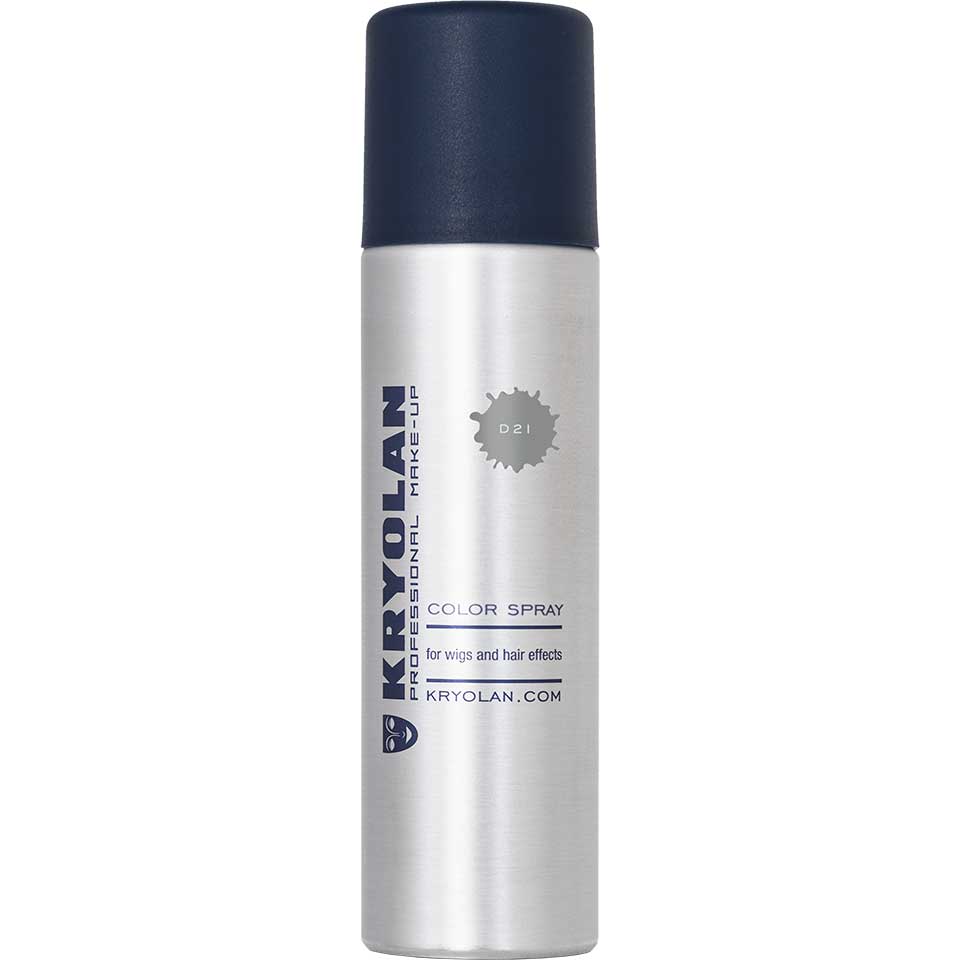 KRYOLAN Color Spray D 21 silver – für Haare und Perücken mit hoher Deckkraft, 150ml