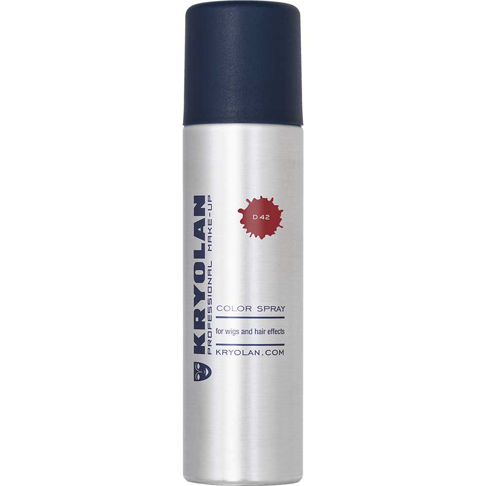 KRYOLAN Color Spray D 42 dark red – für Haare und Perücken mit hoher Deckkraft, 150ml