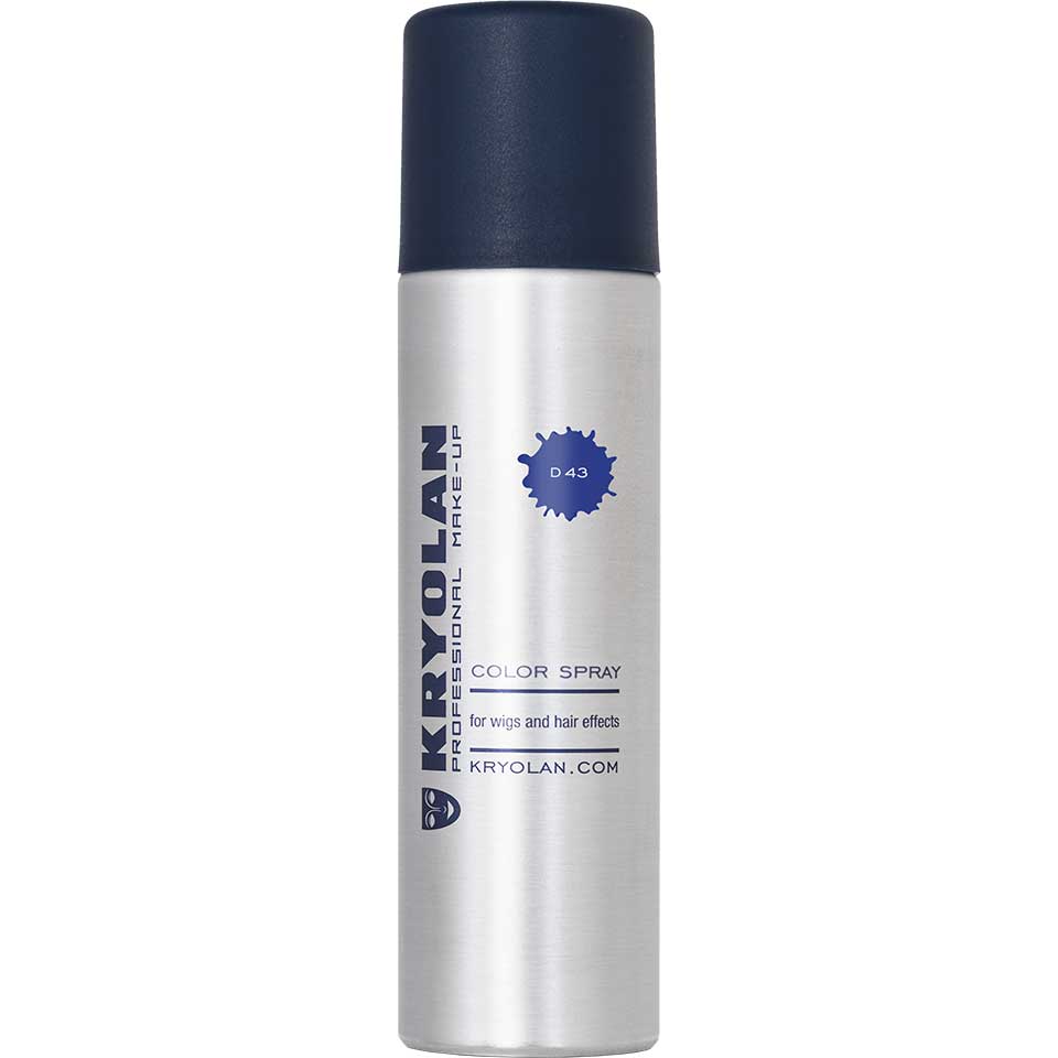 KRYOLAN Color Spray D 43 dark blue – für Haare und Perücken mit hoher Deckkraft, 150ml