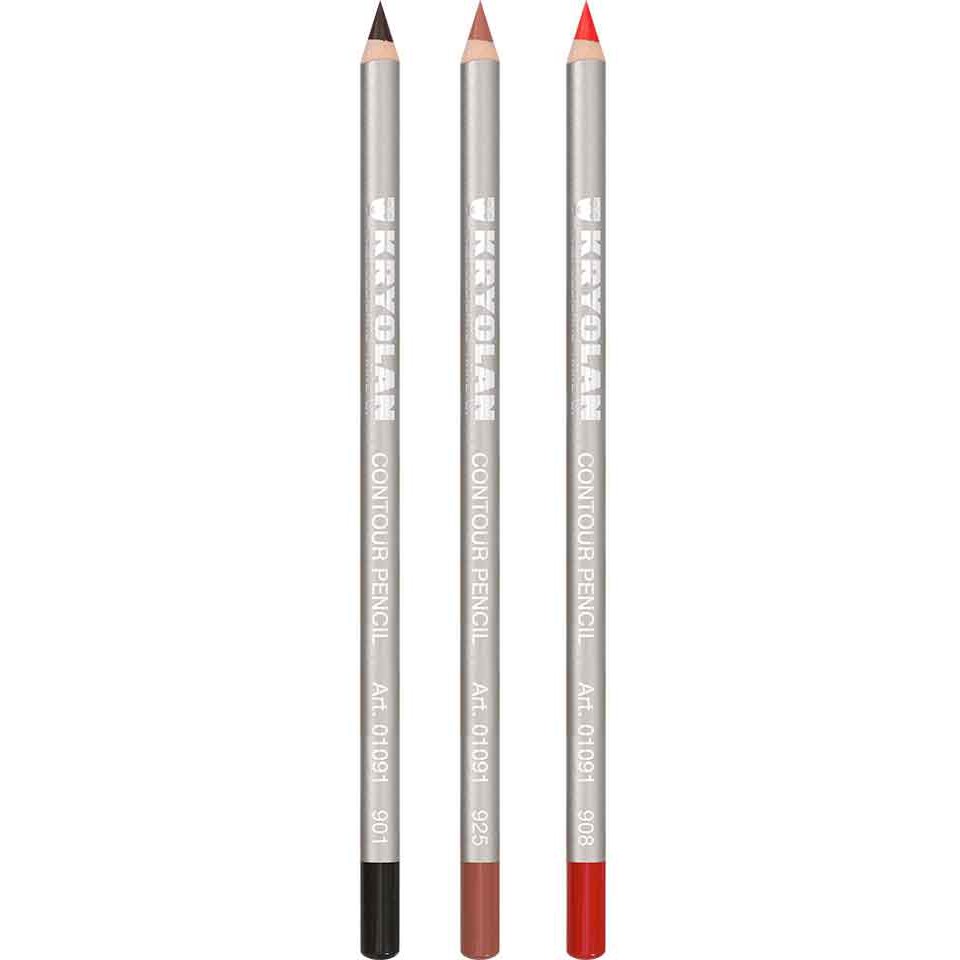 KRYOLAN Contour Pencil, 1stk, 3 Stifte verschiedene Farben
