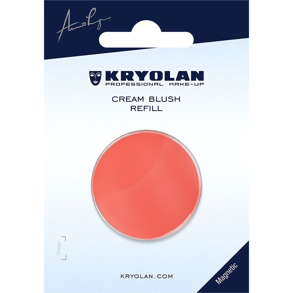 KRYOLAN Cream Blush Refill coral_crush – cremige Textur, frische Farbe & natürlicher Glow, 2,5g, in Blisterkarte
