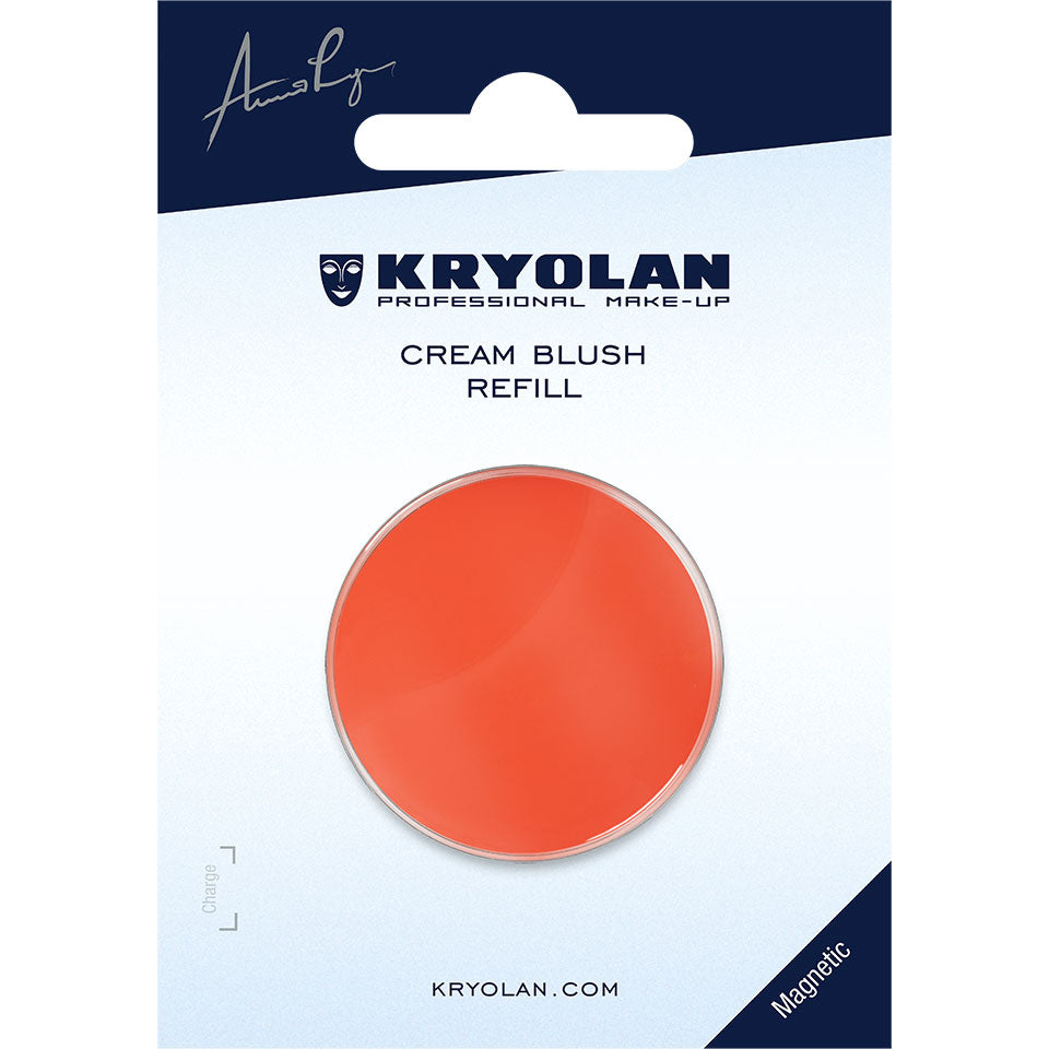 KRYOLAN Cream Blush Refill tangerine dream – cremige Textur, frische Farbe & natürlicher Glow, 2,5g, in Blisterkarte