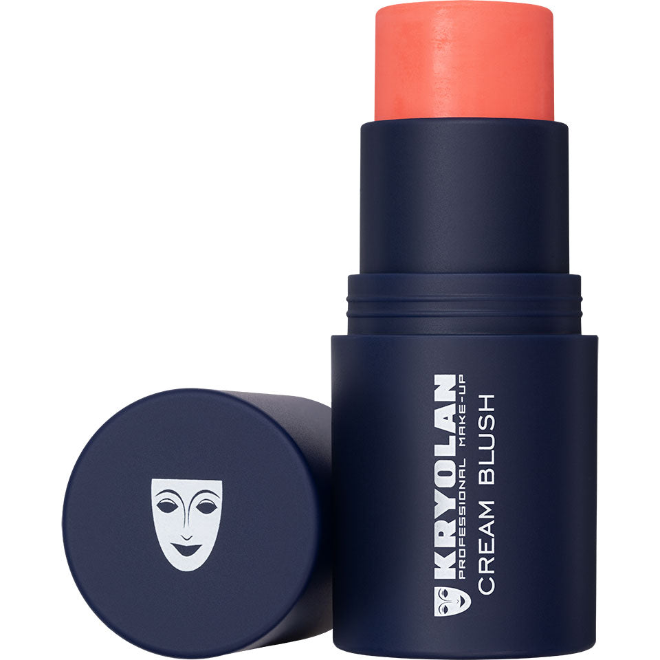 KRYOLAN Cream Blush Stick coral crush – Cremiges Rouge mit frischem Glow, 4,5g, Drehstick offen