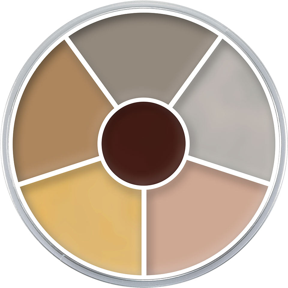 KRYOLAN Cream Color Circle corpse 2 – 6 cremige Farben für starke Effekte, 30g