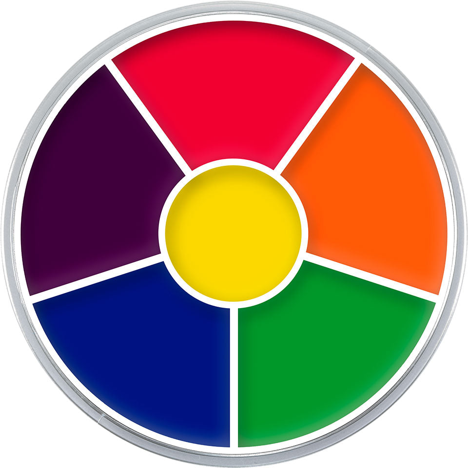 KRYOLAN Cream Color Circle UV-Dayglow – 6 UV-Fettfarben, 30g