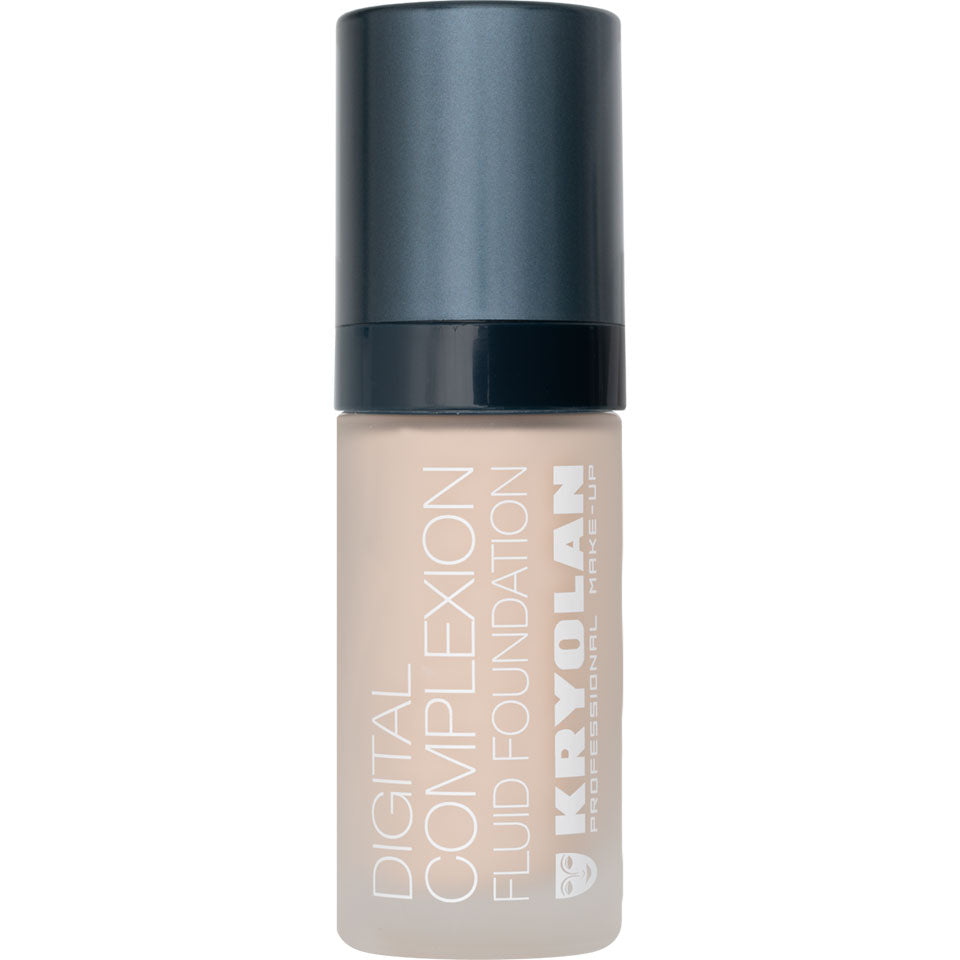 KRYOLAN Digital Complexion Fluid Foundation O11 – Selbstfixierendes, veganes HD-Make-up, 30ml, Pumpspender geschlossen