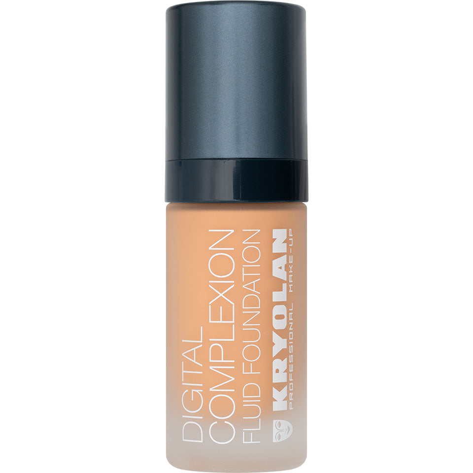 KRYOLAN Digital Complexion Fluid Foundation P04.5 – Selbstfixierendes, veganes HD-Make-up, 30ml, Pumpspender geschlossen