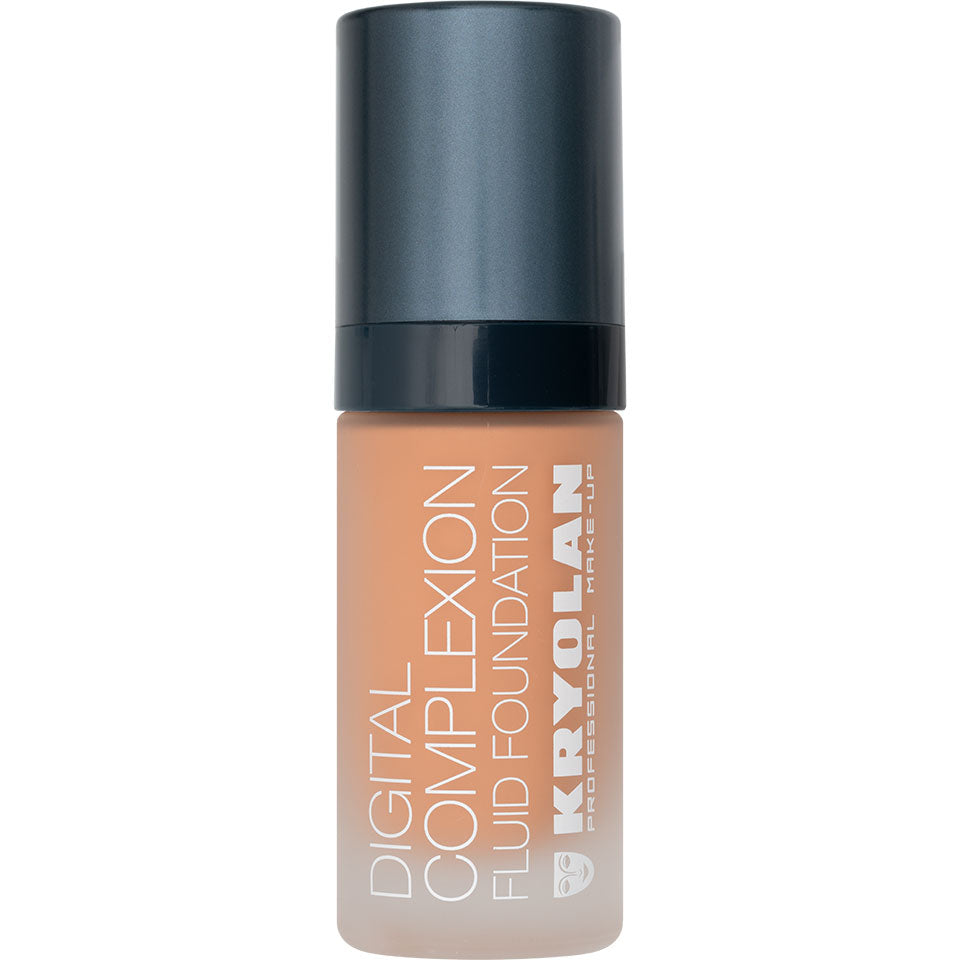 KRYOLAN Digital Complexion Fluid Foundation P06.5 – Selbstfixierendes, veganes HD-Make-up, 30ml, Pumpspender geschlossen