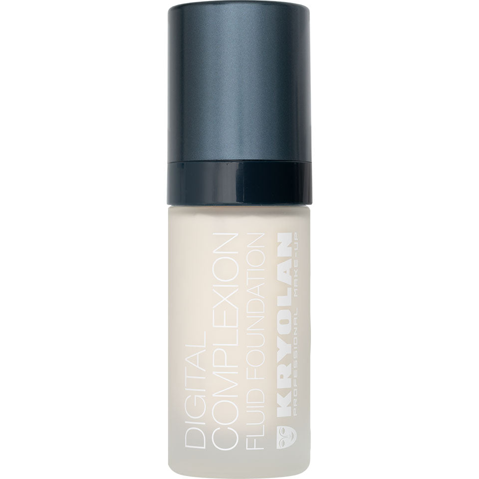 KRYOLAN Digital Complexion Fluid Foundation Y21 – Selbstfixierendes, veganes HD-Make-up, 30ml, Pumpspender geschlossen