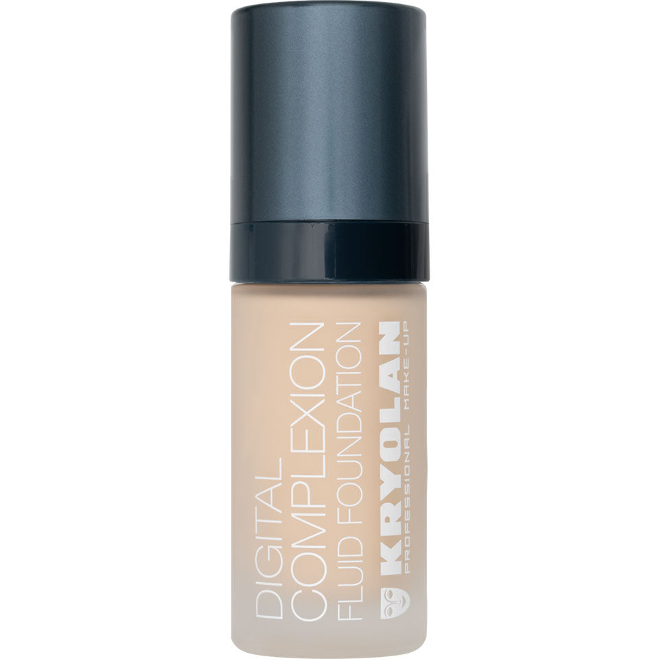 KRYOLAN Digital Complexion Fluid Foundation Y24 – Selbstfixierendes, veganes HD-Make-up mit Airbrush-Effekt, 30ml, Pumpspender